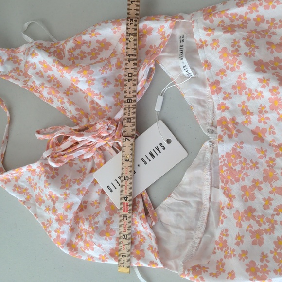 Saints + Secrets Women's Size US M Pink Floral Print Halter Dress New with Tags - Picture 12 of 14